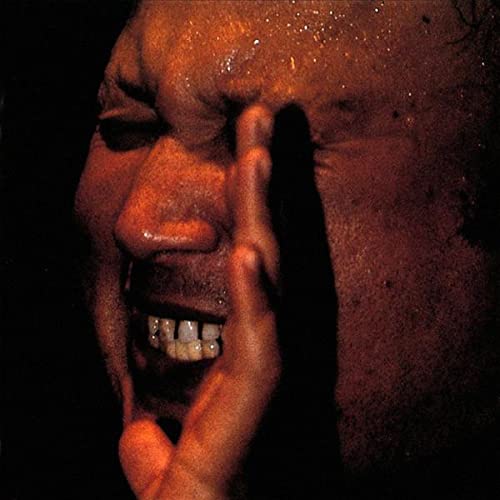 Close-up of Nusrat Fateh Ali Khan singing with hand near mouth.