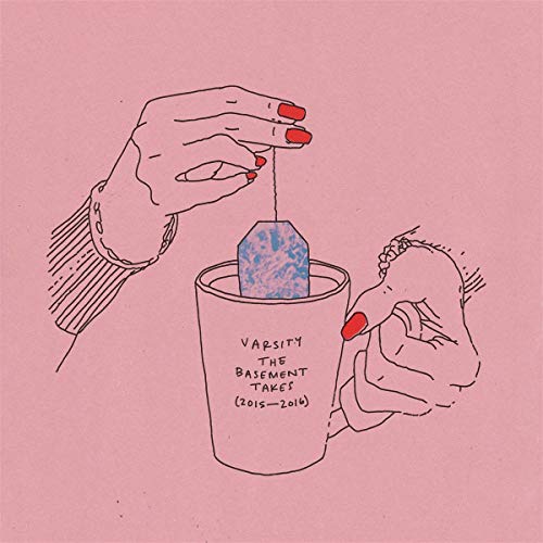 Hand dropping a tea bag into a cup, album art for Varsity.