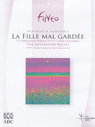 DVD cover for "La Fille Mal Gardée" ballet, featuring abstract landscape.