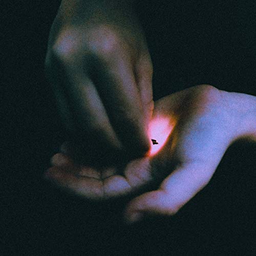 Two hands cupping a glowing, abstract shape with a small symbol.