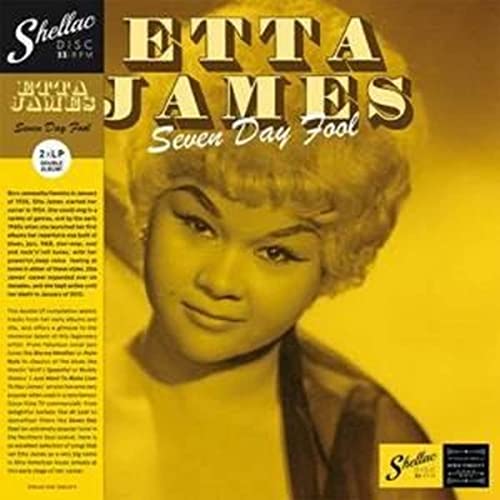 Etta James album cover, "Seven Day Fool," featuring a portrait of the singer.