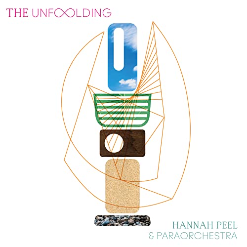 Album cover for Hannah Peel & Paraorchestra’s “The Unfolding,” abstract design.