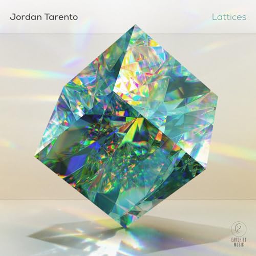 CD cover for Jordan Tarento’s “Lattices” featuring a geometric crystal.