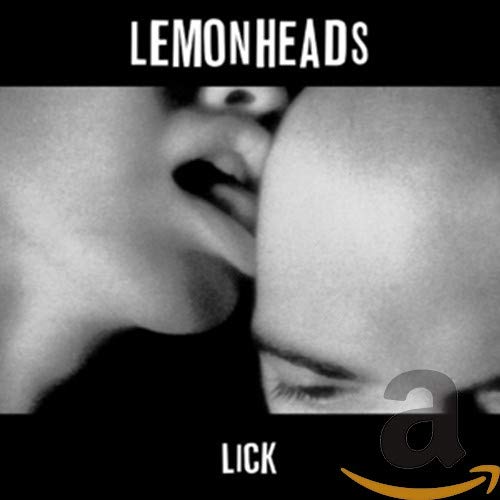 Black and white album cover for The Lemonheads’ “Lick,” showing faces close together.