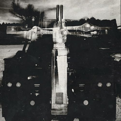 Black and white photo of a crashed or damaged airplane wreckage.