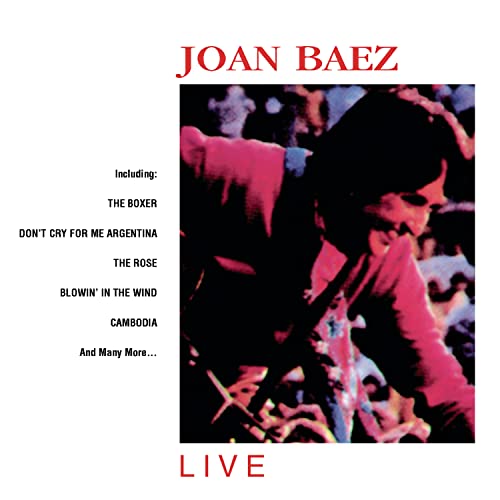 Joan Baez "Live in Europe" CD cover with a silhouette of a singer.