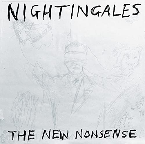 Sketch of a person with a bandaged head, album cover for The Nightingales.