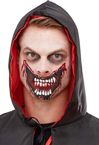 Smiffys 50841 Make-Up FX, Slashed Mouth Kit, Aqua, Unisex Adult, Red