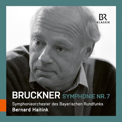 Black and white portrait of Bernard Haitink, CD cover for Bruckner’s Symphony No. 7.