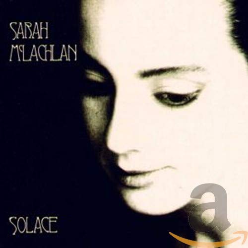 Black and white portrait of Sarah McLachlan, album cover for "Solace".