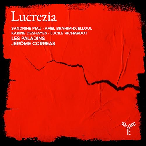 Red CD cover for "Lucrezia" by Les Paladins with artist names.