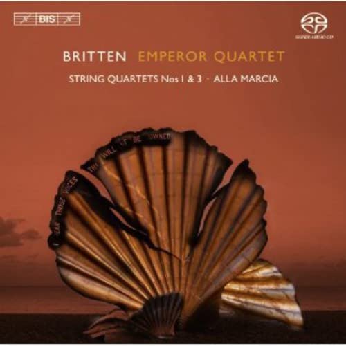 CD cover for Britten’s Emperor Quartet featuring a seashell image.