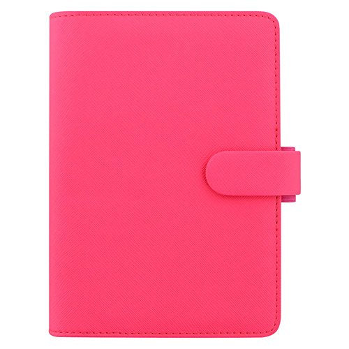 Filofax Personal Saffiano fluro pink organiser, 19-028750