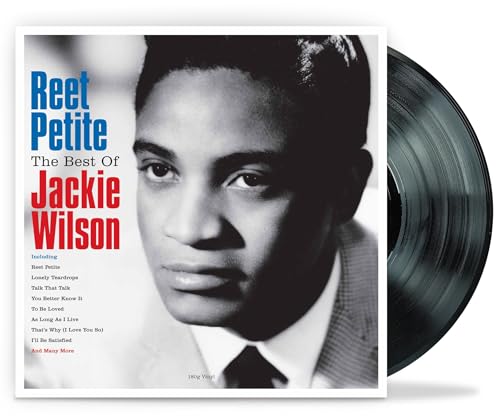Vinyl record cover featuring a black and white portrait of singer Jackie Wilson.