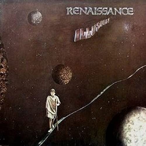 Renaissance "Illusion" CD cover: a lone figure in a starry landscape.