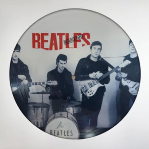 The Beatles picture disc vinyl record, featuring the band in black and white.