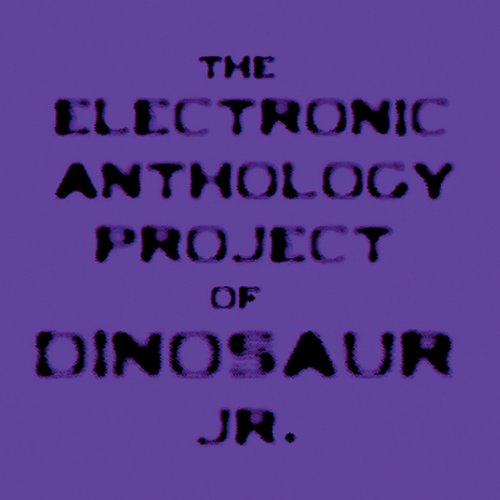 Purple CD cover with distorted black text: "The Electronic Anthology Project of Dinosaur Jr.