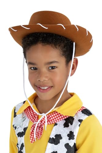 Smiffys 53123, Brown Cowboy Stitched Hat, Unisex Children, One Size