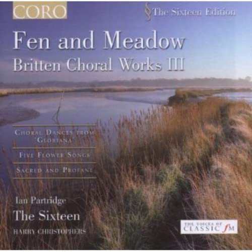 CD cover for Britten’s “Fen Meadow” featuring a marsh landscape.
