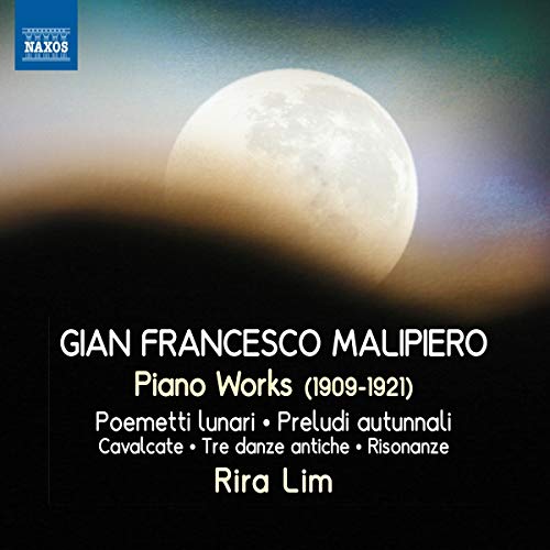 CD cover for Rira Lim’s “Malipieropiano Works” with a lunar image.