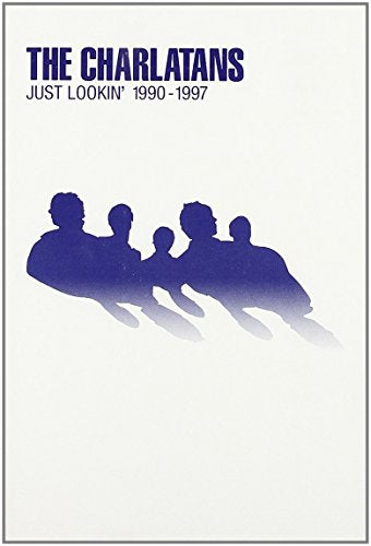 DVD cover for The Charlatans’ “Just Lookin’ 1990-1997” with band silhouette.
