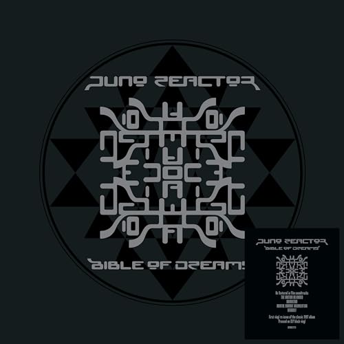 Black vinyl record cover with geometric design and "Juno Reactor" text.