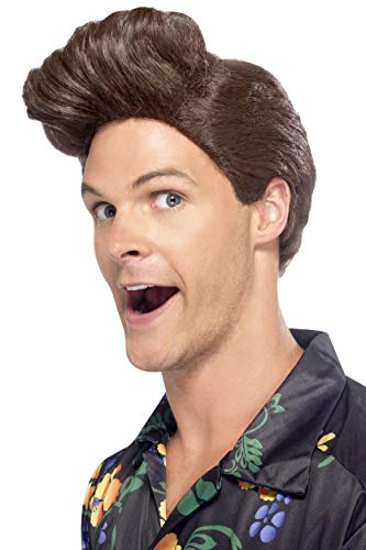 Smiffys Nineties Detective Wig - Brown