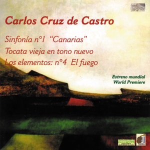 CD cover for Carlos Cruz de Castro’s Sinfonía n°1 “Canarias” with landscape.