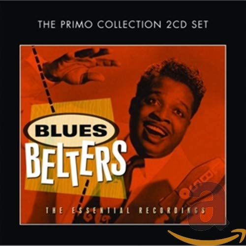 CD cover for "Blues Belters" featuring a smiling Black man and hands.