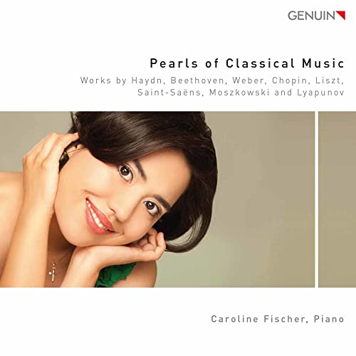 CD cover featuring pianist Caroline Fischer with classical composers listed.