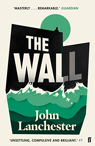 Book cover featuring a black wall, green waves, and a silhouette against a moon.