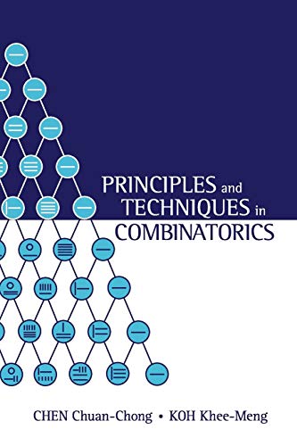 Book cover: "Principles and Techniques in Combinatorics" with abstract blue design.