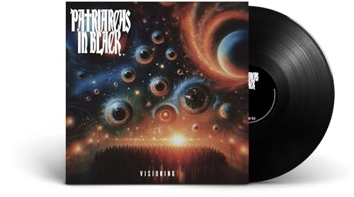 Vinyl record for “Visioning” by Patriarchs In Black, with eye-filled cover art.