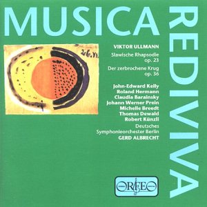 CD cover for Ullmann’s “Der zerbrochene Krug” with abstract art and text.