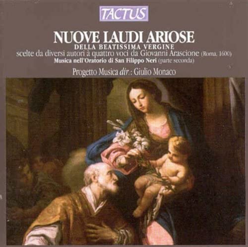 CD cover: Renaissance painting of Madonna and Child with worshippers.