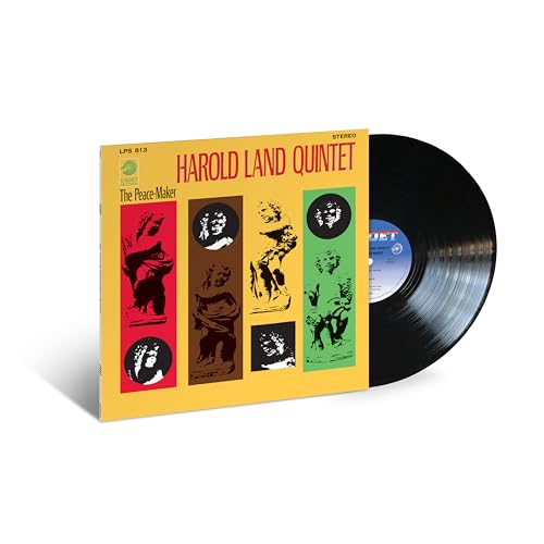 Harold Land Quintet vinyl record with colorful cover art and black disc.