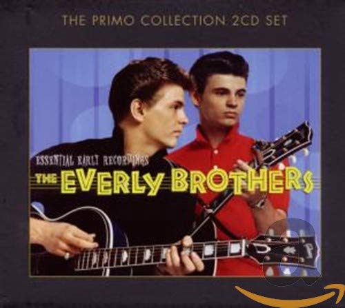 CD cover featuring the Everly Brothers with guitars, in red and black.