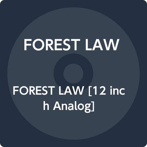 Dark blue vinyl record label with the text "FOREST LAW" displayed.