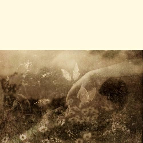 CD cover with a hazy, sepia-toned image of a reclining figure and butterflies.