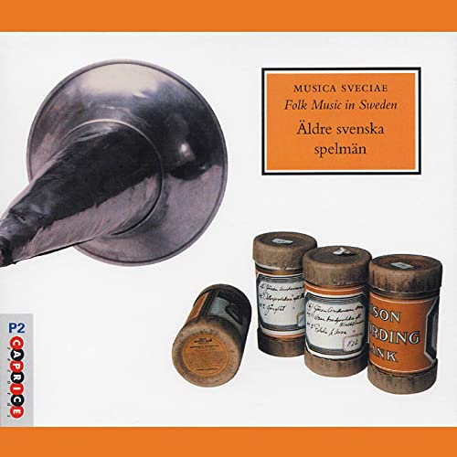 CD cover with a gramophone, wax cylinders, and orange text blocks.