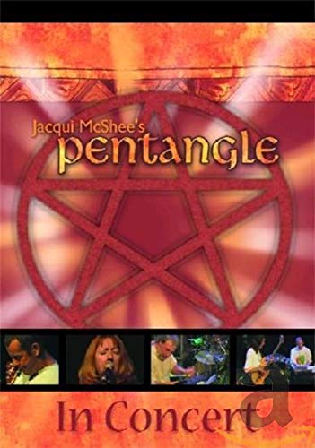 DVD cover for Jacqui Mcshee’s Pentangle: In Concert, featuring a red pentagram.