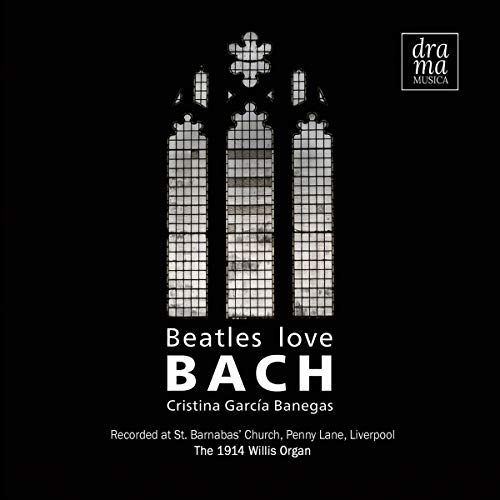 CD cover: stained glass window, text “Beatles love Bach” and artist name.