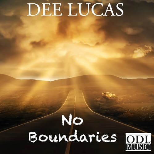 CD cover for Dee Lucas’ “No Boundaries” with a desert road scene.