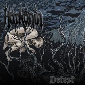 CD cover for Harkonin’s “Detest” featuring dark, surrealist imagery.