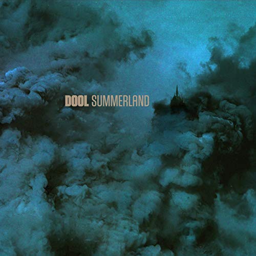 Dark blue clouds surround a small castle spire with the text Dool Summerland.