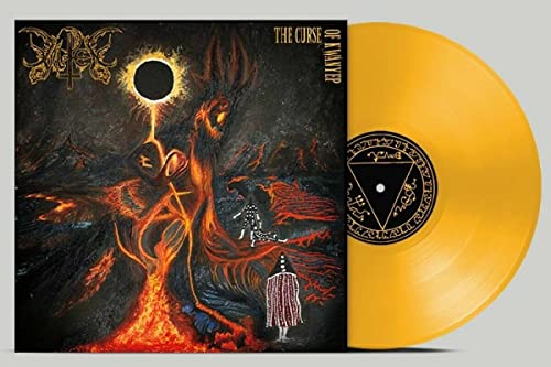 Album cover with dark fantasy art and a transparent orange vinyl record.SSC.