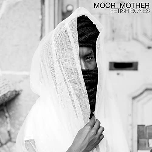 Black and white album cover featuring a person veiled in fabric.