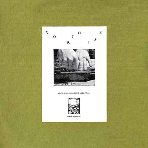 Album cover for Tortoise’s “Rhythms, Resolutions & Clusters” with hands on a keyboard.
