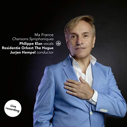 CD cover featuring portrait of Philippe Elan, vocalist with orchestra.