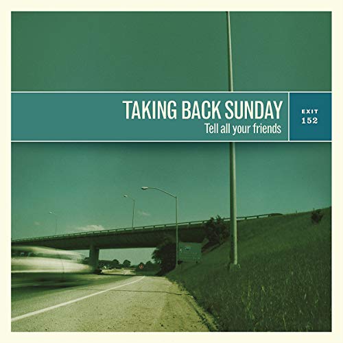 Taking Back Sunday album cover, highway overpass, teal and green tones.